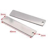 Janette Stainless Steel Rectangle Stamping Blanks 4x25mm 9x40mm