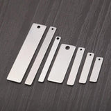 Janette Stainless Steel Rectangle Stamping Blanks 4x25mm 9x40mm