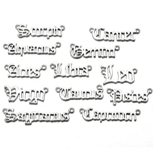 12pcs 12 Constellation Charm for Women Zodiac Jewelry Chokers Making Gift