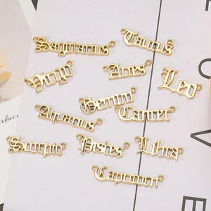12pcs 12 Constellation Charm for Women Zodiac Jewelry Chokers Making Gift