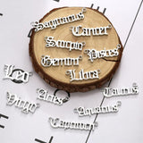 12pcs 12 Constellation Charm for Women Zodiac Jewelry Chokers Making Gift