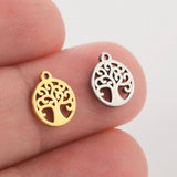 20pcs Tree of Life Stainless Steel Charms Vintage Pendant for Jewelry Making