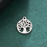 20pcs Tree of Life Stainless Steel Charms Vintage Pendant for Jewelry Making