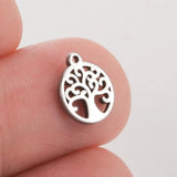 20pcs Tree of Life Stainless Steel Charms Vintage Pendant for Jewelry Making