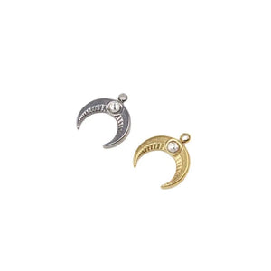 5pcs Stainless Steel High Horn Stones Charms Pendant DIY Necklace Earrings Brace