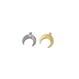 5pcs Stainless Steel High Horn Stones Charms Pendant DIY Necklace Earrings Brace