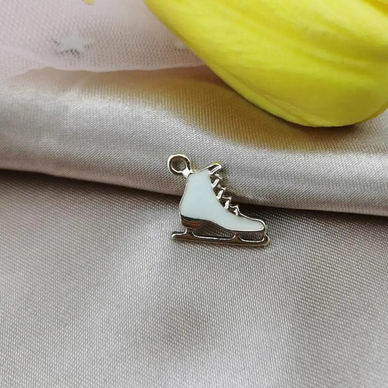 20Pcs Skates Enamel Charms Pendant Metal Drop Oil Dangles DIY Jewelry Bracelet