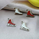 20Pcs Skates Enamel Charms Pendant Metal Drop Oil Dangles DIY Jewelry Bracelet