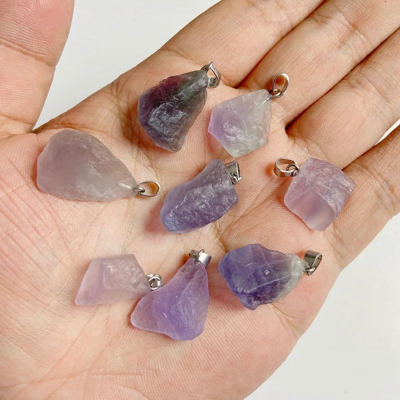Raw Stone Pendant Quartzs Crystals Agat Gems Pendants