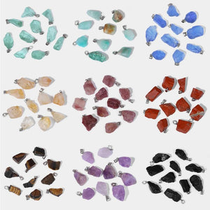 Raw Stone Pendant Quartzs Crystals Agat Gems Pendants