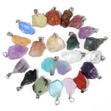 Raw Stone Pendant Quartzs Crystals Agat Gems Pendants