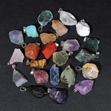 Raw Stone Pendant Quartzs Crystals Agat Gems Pendants