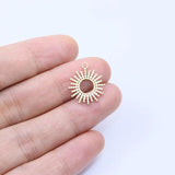 5pcs 15mm Casting Stainless Steel Sun Charms Pendant DIY Unfading