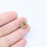 5pcs 15mm Casting Stainless Steel Sun Charms Pendant DIY Unfading