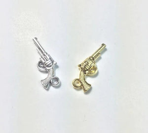 20pcs Mini Gun Charms Zinc Alloy Jewelry DIY 2 Colors
