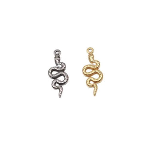 5pcs 20*7mm Stainless Steel Snake Charms Pendant DIY Necklace Earrings Bracelets