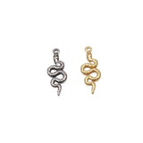 5pcs 20*7mm Stainless Steel Snake Charms Pendant DIY Necklace Earrings Bracelets