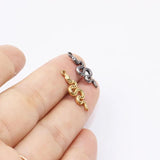 5pcs 20*7mm Stainless Steel Snake Charms Pendant DIY Necklace Earrings Bracelets