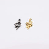 5pcs 20*7mm Stainless Steel Snake Charms Pendant DIY Necklace Earrings Bracelets