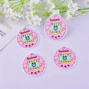 10pcs Oval Pets Toys Arcylic Pendant for DIY Jewelry Making