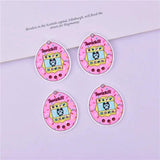 10pcs Oval Pets Toys Arcylic Pendant for DIY Jewelry Making