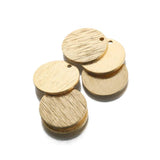 20Pcs Raw Brass Flat Round Charms 15mm Circle Pendants