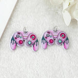 10Pcs Pastel Goth Skeleton Hands Controller Charms Acrylic Game Pendant