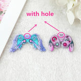10Pcs Pastel Goth Skeleton Hands Controller Charms Acrylic Game Pendant