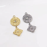 5pcs 15mm Stainless Steel Devil Eye Star Charms Pendant DIY Jewelry 2 Colors