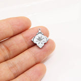 5pcs 15mm Stainless Steel Devil Eye Star Charms Pendant DIY Jewelry 2 Colors