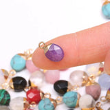 Gem Stone Pendants Faceted Crystal Agates Tiger Eye Charms