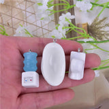10pcs Funny 3D Toilet Water Dispenser Bathtub Resin Charms DIY Jewelry Making