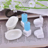 10pcs Funny 3D Toilet Water Dispenser Bathtub Resin Charms DIY Jewelry Making