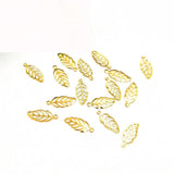 100pcs Stainless Steel Leaf Charms for DIY Jewelry Making