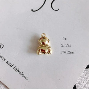 10pcs Bear Metal Alloy Charms for Jewelry Making DIY Earrings Necklace Pendant