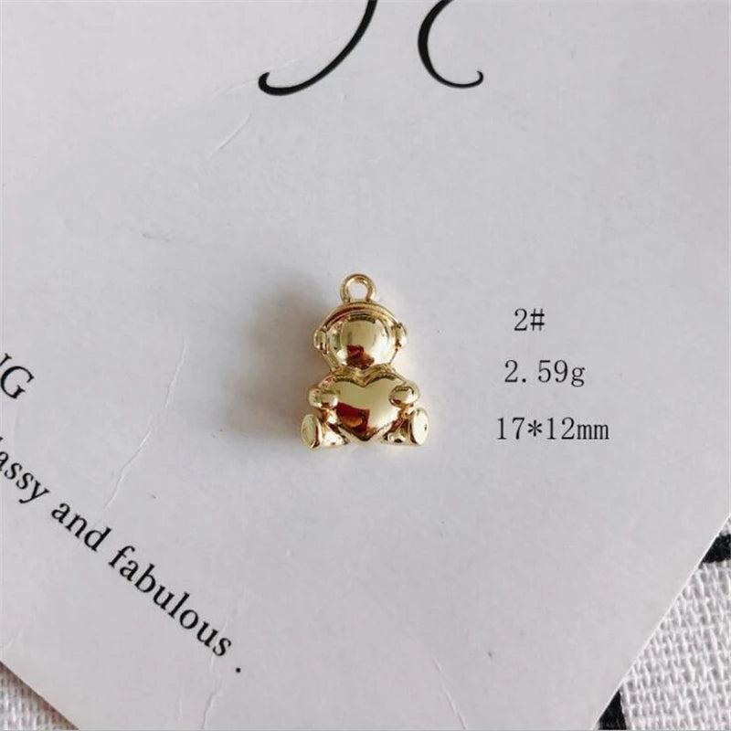 10pcs Bear Metal Alloy Charms for Jewelry Making DIY Earrings Necklace Pendant