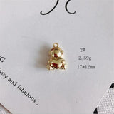 10pcs Bear Metal Alloy Charms for Jewelry Making DIY Earrings Necklace Pendant