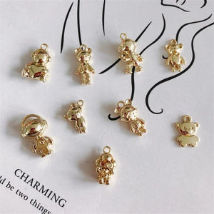 10pcs Bear Metal Alloy Charms for Jewelry Making DIY Earrings Necklace Pendant