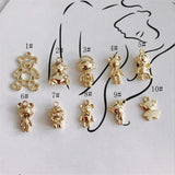 10pcs Bear Metal Alloy Charms for Jewelry Making DIY Earrings Necklace Pendant