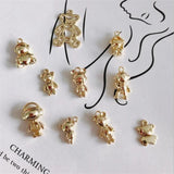 10pcs Bear Metal Alloy Charms for Jewelry Making DIY Earrings Necklace Pendant