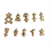 10pcs Bear Metal Alloy Charms for Jewelry Making DIY Earrings Necklace Pendant
