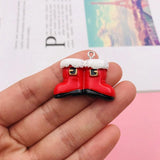 10pcs Resin Christmas Hat Pendant for DIY Earring Scrapbooking Necklace