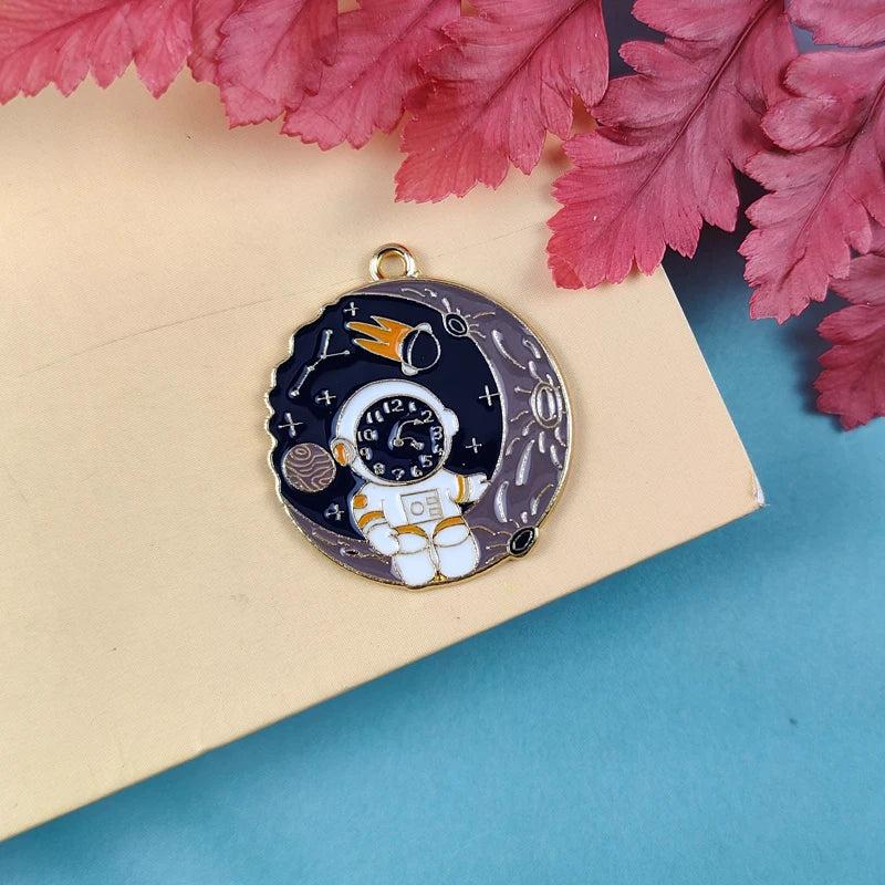 10pcs Cartoon Whale Astronaut Enamel Charm for Jewelry Making