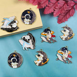 10pcs Cartoon Whale Astronaut Enamel Charm for Jewelry Making