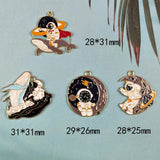 10pcs Cartoon Whale Astronaut Enamel Charm for Jewelry Making