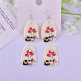 10pcs Cat Mushroom Acrylic Charms for DIY Jewelry Making