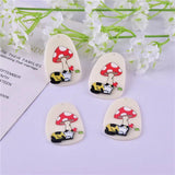 10pcs Cat Mushroom Acrylic Charms for DIY Jewelry Making