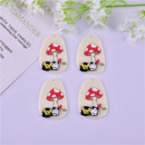 10pcs Cat Mushroom Acrylic Charms for DIY Jewelry Making