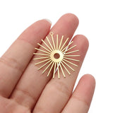 10pcs Brass Sun Flower Charms for DIY Jewelry Making