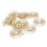 10pcs Brass Sun Flower Charms for DIY Jewelry Making